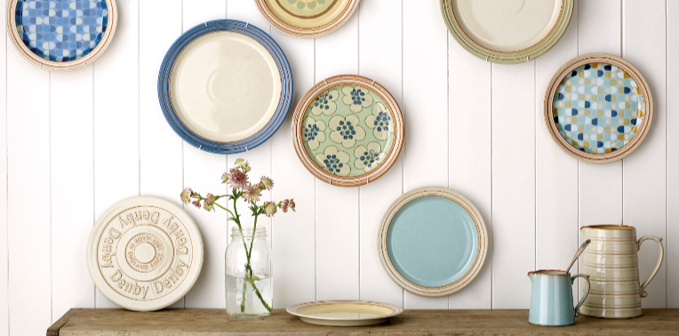 334100 Denby Heritage plates on wall HR-352
